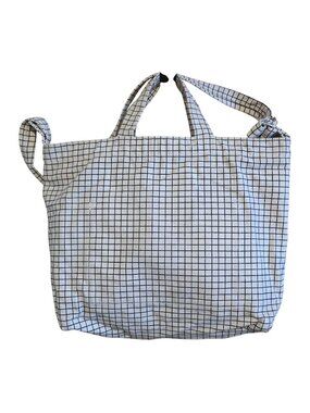 Checkered Tote Bag With Dual Handles & Shoulder Strap Canvas boho academia